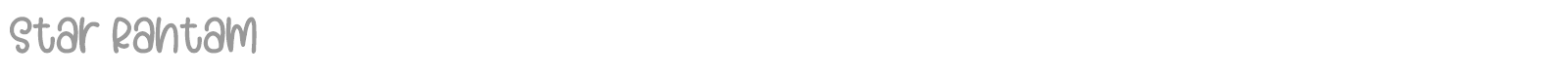 Star Rantam font preview